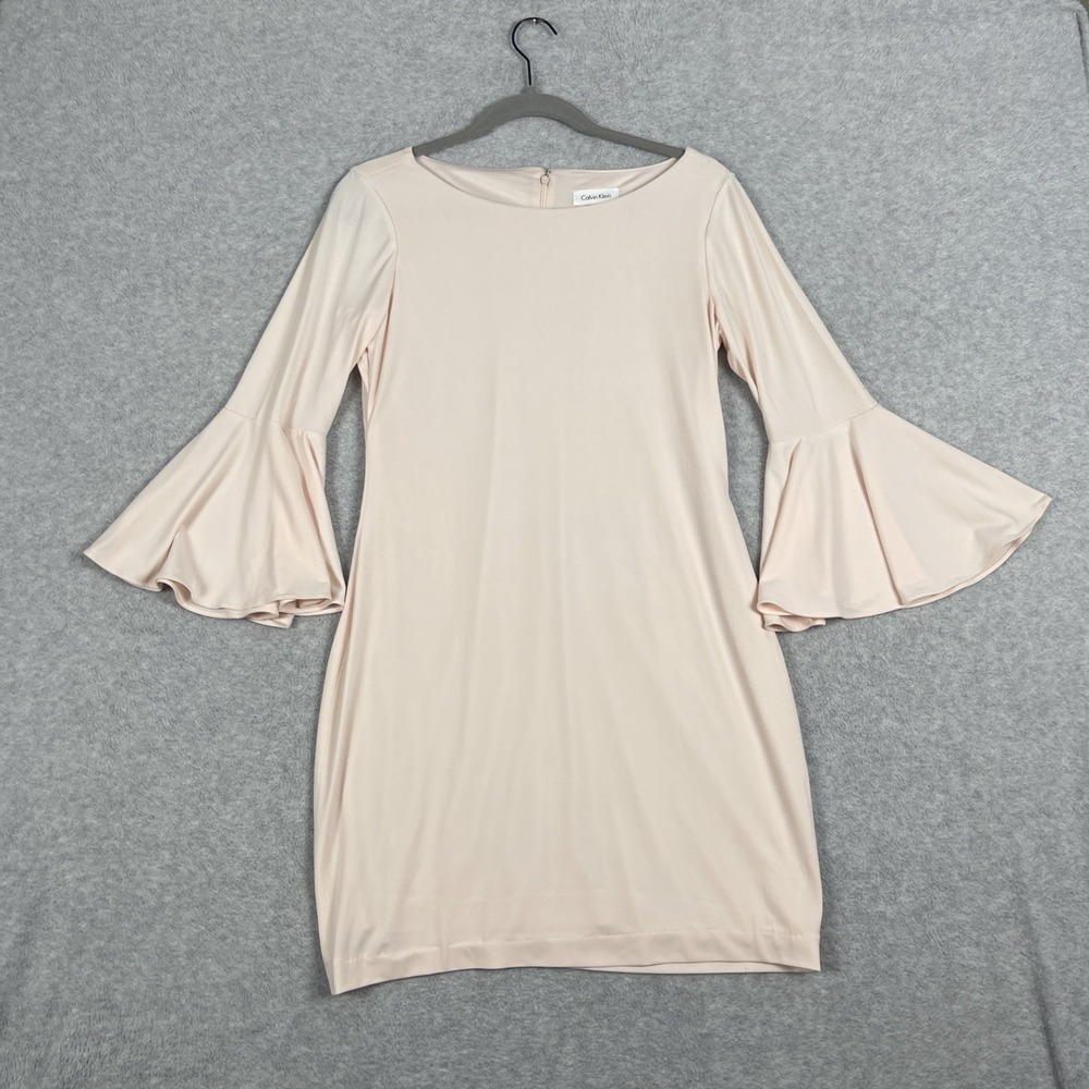 Charming Bell-Sleeve Dress in Light Blush by Calvin Klein